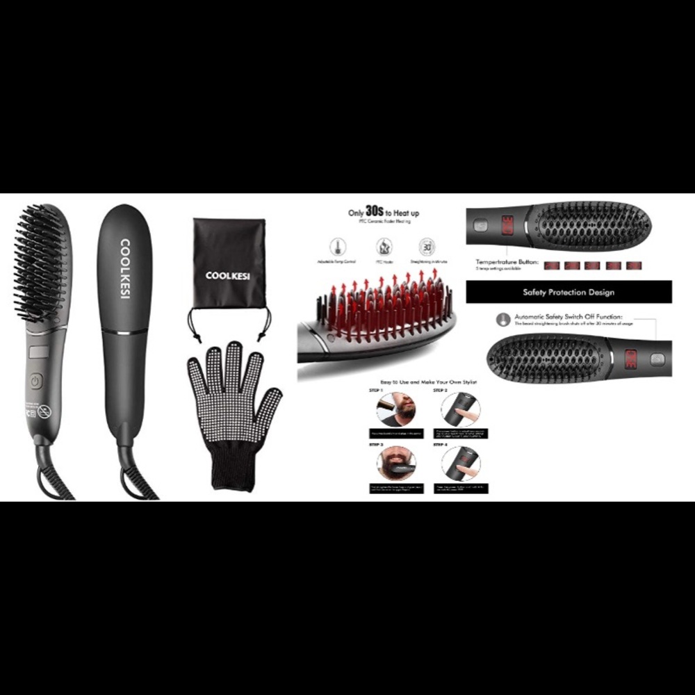 New beard straightening brush